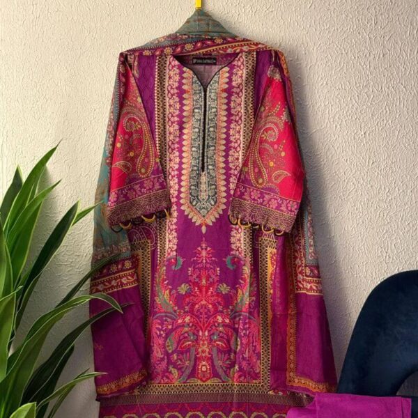 Zamzam Cotton Stitched 3 piece Set