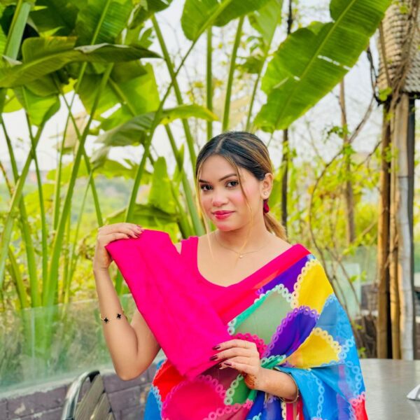 Premium Banarasi Silk Saree with Blouse Piece - Image 2