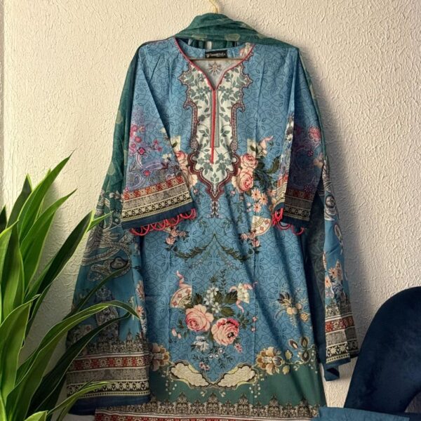 Zamzam Cotton Stitched 3 piece Set