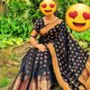সিল্ক মিনাকারী প্রিমিয়াম কাতান শাড়ি (ফুল বডি কপার ডিজাইন)
