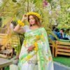 হেন্ড প্রিন্ট শাড়ী