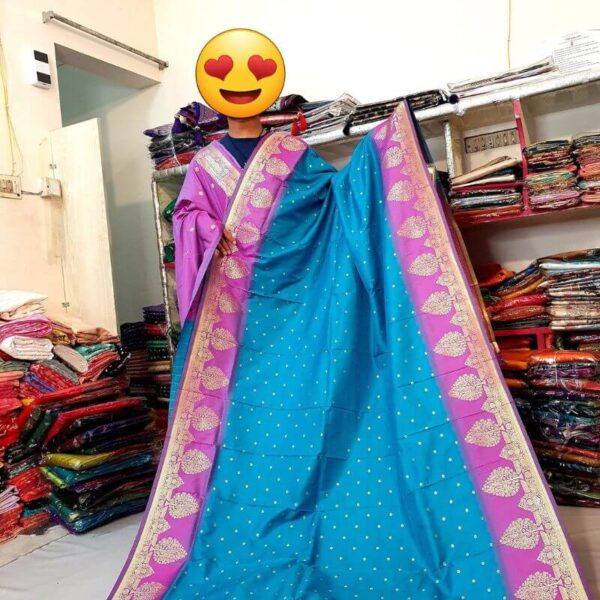 ইন্ডিয়ান পিওর খাদ্দি কাতান শাড়ি - Image 3