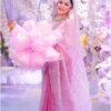 মসলিন টিস্যু বেলপাতা জামদানী শাড়ি - Image 2