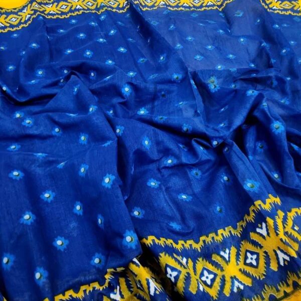 হাফসিল্ক বল্ক প্রিন্ট শাড়ী - Image 3