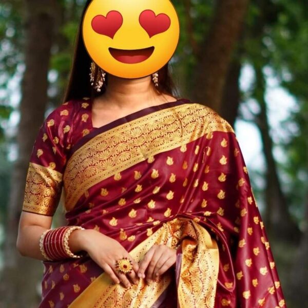 সফ্টসিল্ক বুটা কাতান শাড়ি