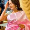 লাইট কালার সিল্ক কাতান শাড়ি - Image 2