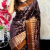 সিল্ক মিনাকারী প্রিমিয়াম কাতান শাড়ি (ফুল বডি কপার ডিজাইন)
