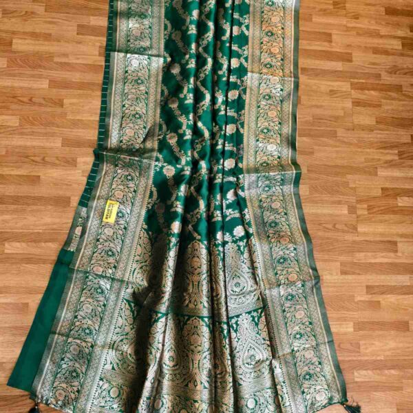 🥻Indian Banarasi Silk Katan Saree💫 - Image 16