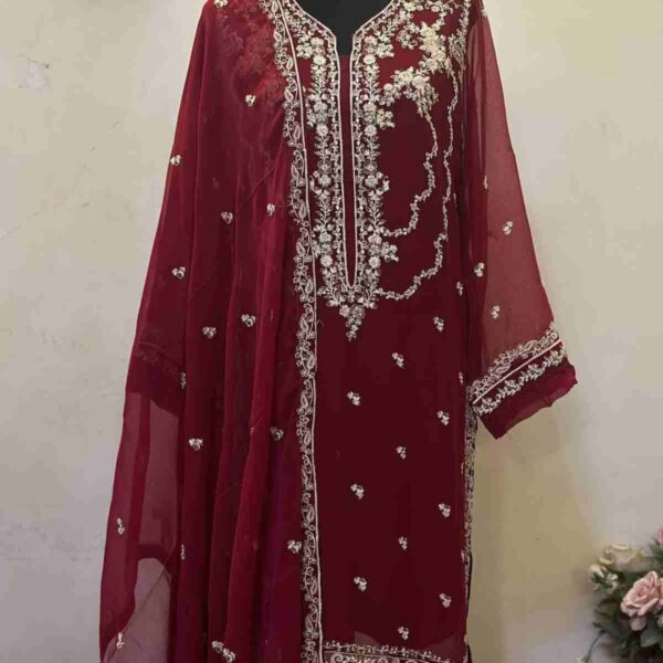Pakistani Chiffon Luxury suit set - Image 9