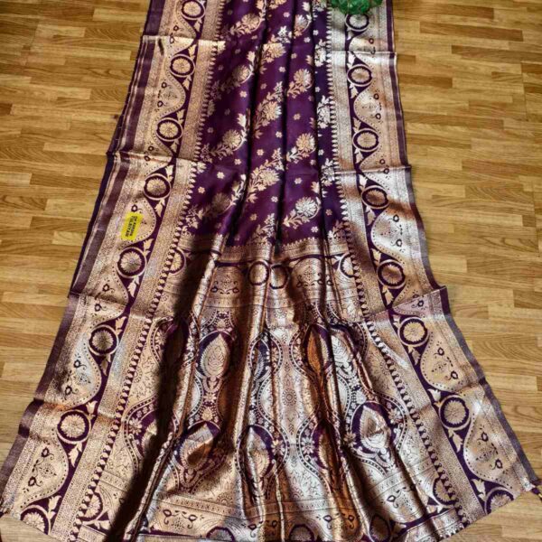 🥻Indian Banarasi Silk Katan Saree💫 - Image 12