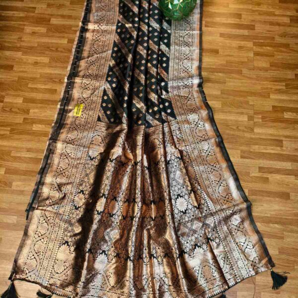 🥻Indian Banarasi Silk Katan Saree💫 - Image 9