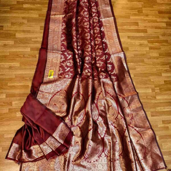 🥻Indian Banarasi Silk Katan Saree💫 - Image 8