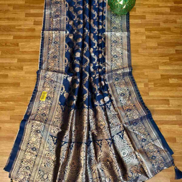 🥻Indian Banarasi Silk Katan Saree💫 - Image 6