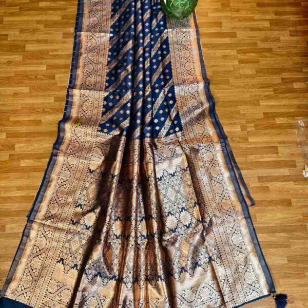 🥻Indian Banarasi Silk Katan Saree💫 - Image 4