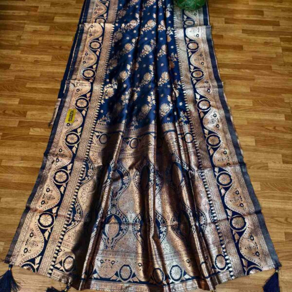 🥻Indian Banarasi Silk Katan Saree💫 - Image 3