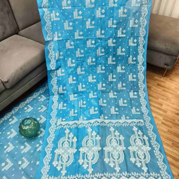 ফাইনার কটন সুতার ১০০% সুতি তন্তুজ শাড়ি - Image 16
