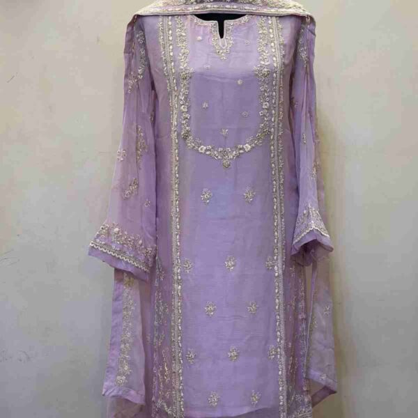 Pakistani Chiffon Luxury suit set - Image 8