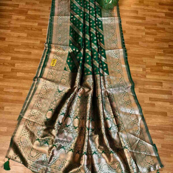 🥻Indian Banarasi Silk Katan Saree💫 - Image 17