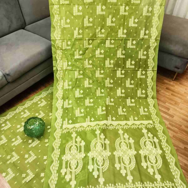 ফাইনার কটন সুতার ১০০% সুতি তন্তুজ শাড়ি - Image 14