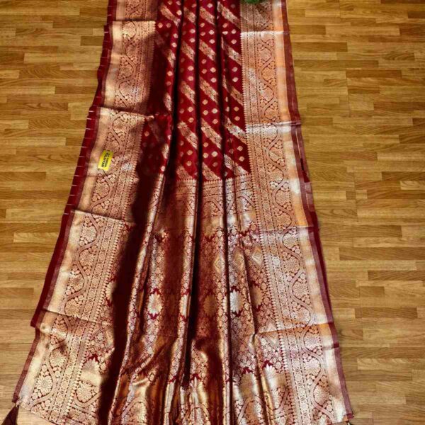 🥻Indian Banarasi Silk Katan Saree💫 - Image 13